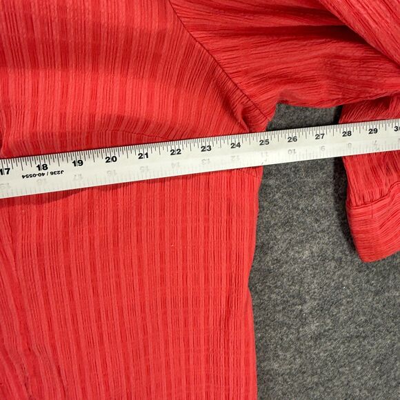 Quizz Shirt Women 20 Plus Pink Striped Button Up Collared Long Sleeve Cotton - Picture 4 of 6